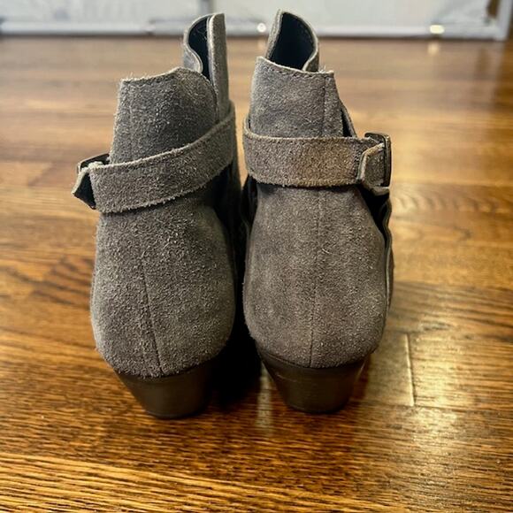 Free People Venture Suede Woven Ankle Booties Gray Womens Size EU36/US6 Boho - Picture 12 of 14